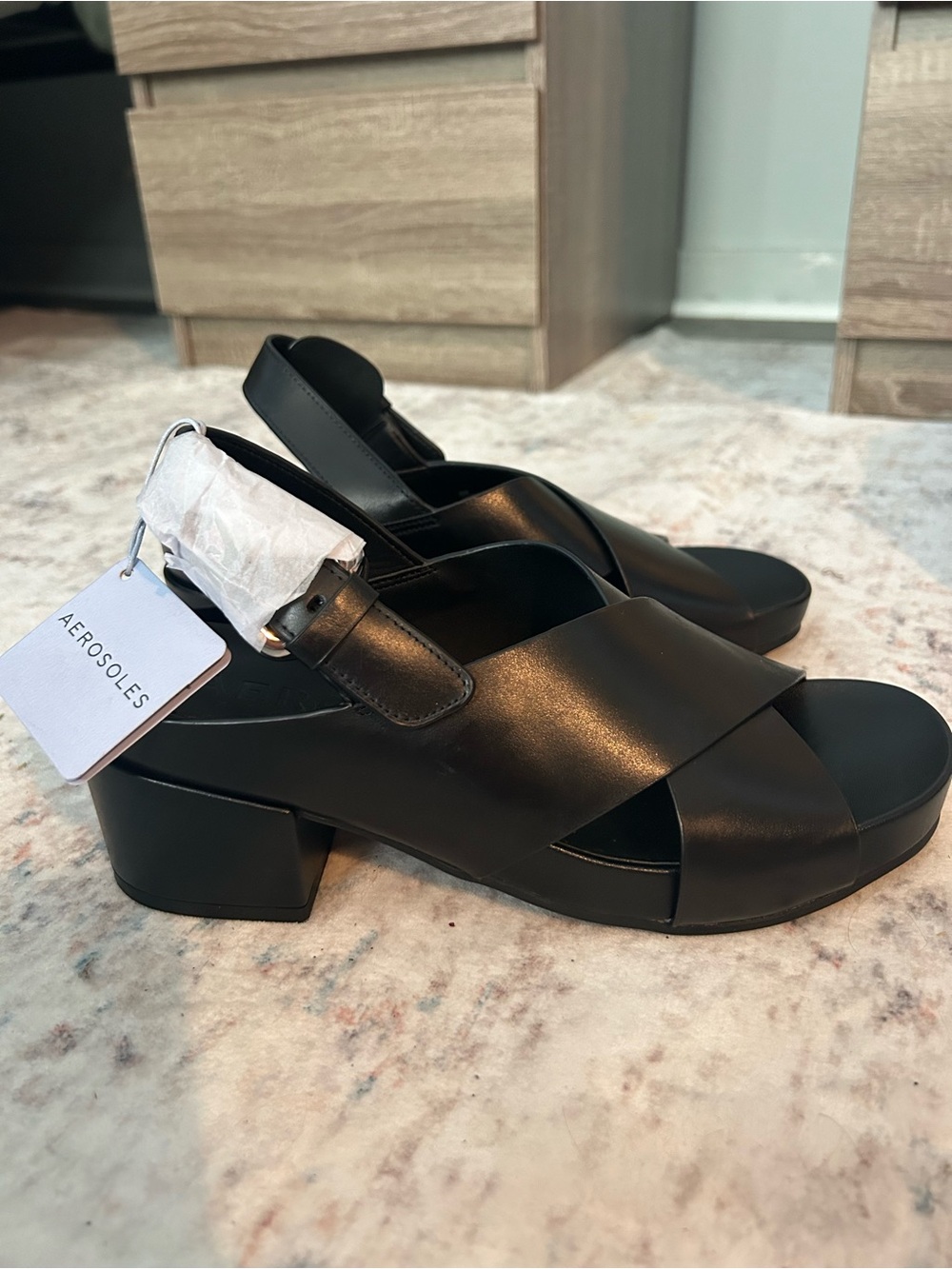 AEROSOLES Women's Platform Sandal in Black